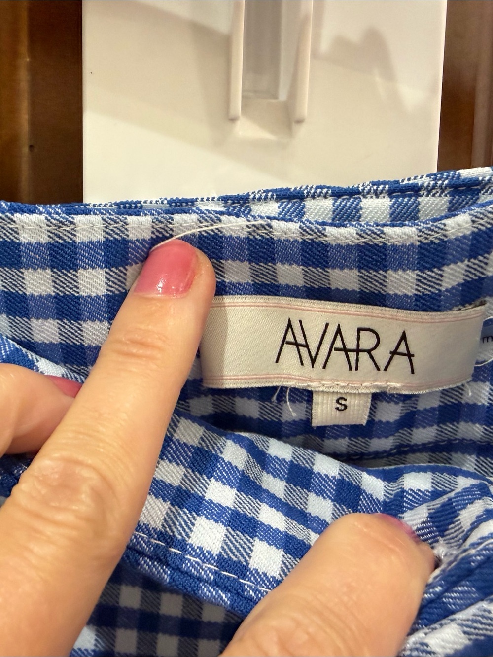 Blue Gingham High-Waist Shorts - Picture 4 of 8